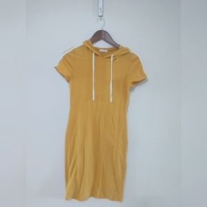 Mustard yellow tee-shirt dress